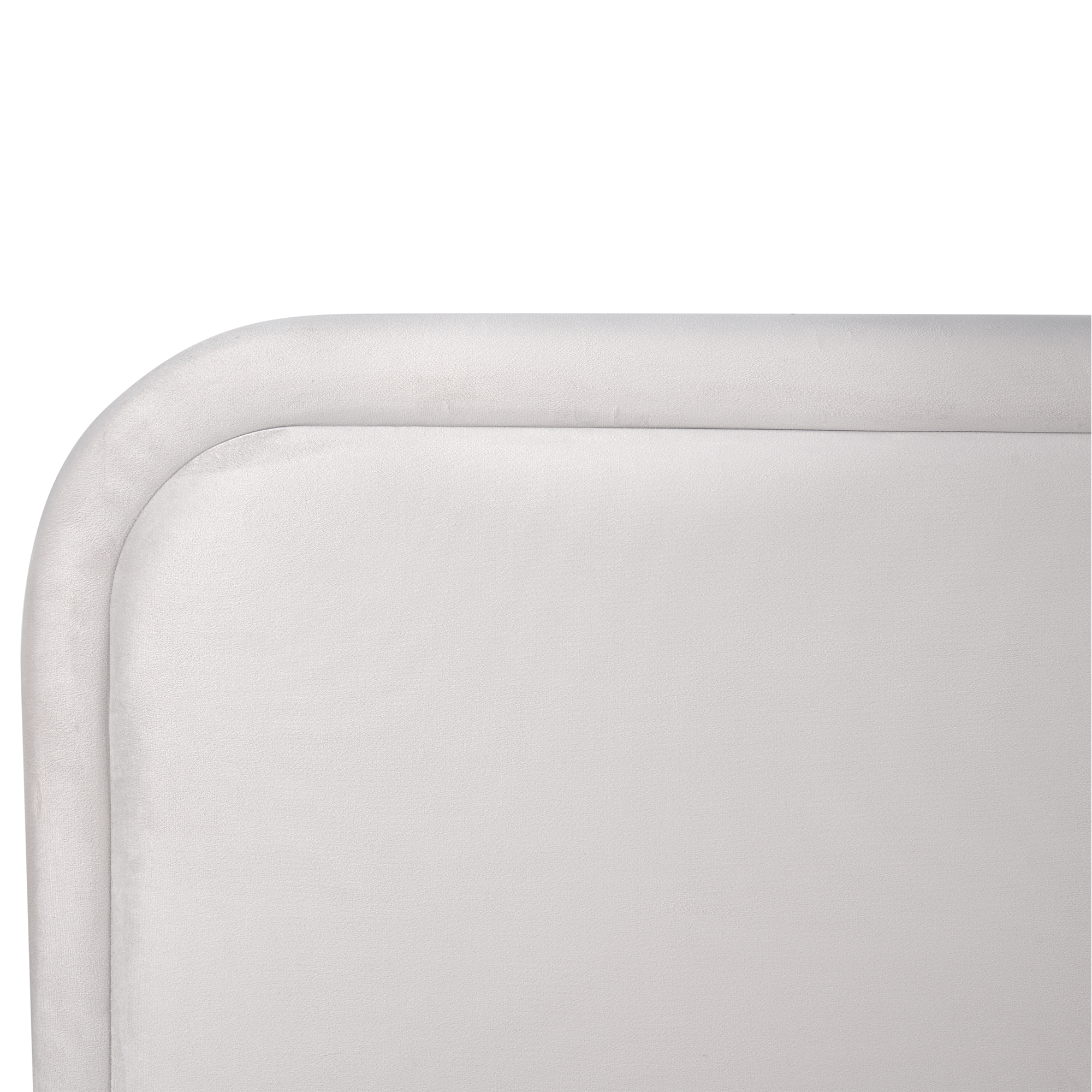 Letto matrimoniale EU Grigio Chiaro Velluto 140 x 200 cm Imbottito Telaio Poggiatesta