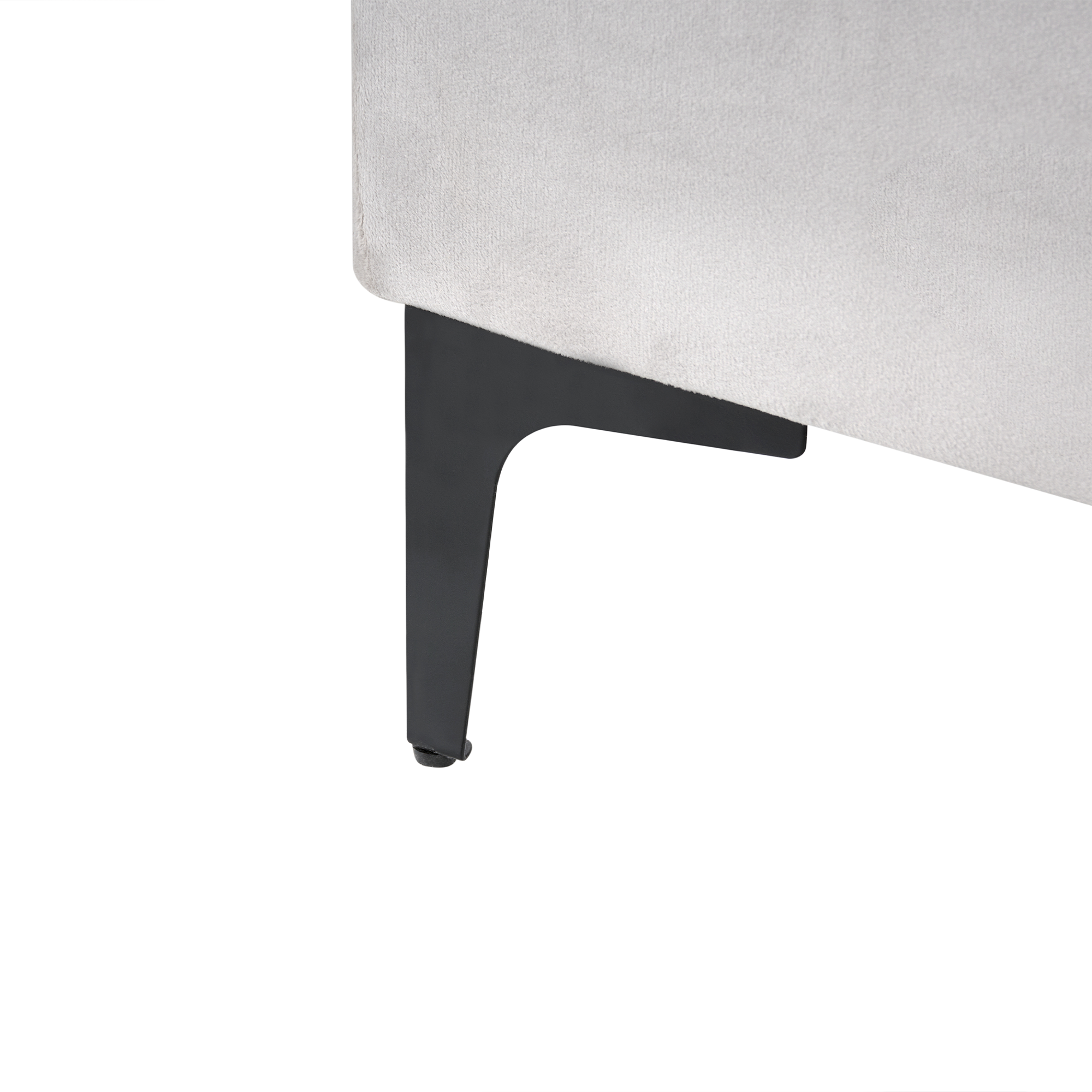 Letto matrimoniale EU Grigio Chiaro Velluto 140 x 200 cm Imbottito Telaio Poggiatesta