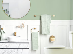 Set di 6 accessori da bagno in alluminio oro opaco con bicchiere e portasapone inclusi Accessori da bagno moderni