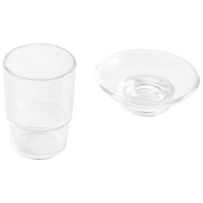 Set di 6 accessori da bagno in alluminio oro opaco con bicchiere e portasapone inclusi Accessori da bagno moderni