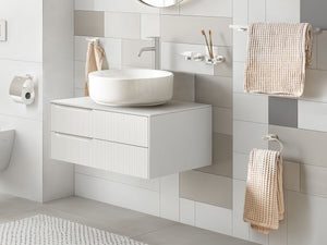 Set di 6 accessori per il bagno in alluminio argento con bicchiere e portasapone inclusi Accessori per il bagno in stile moderno