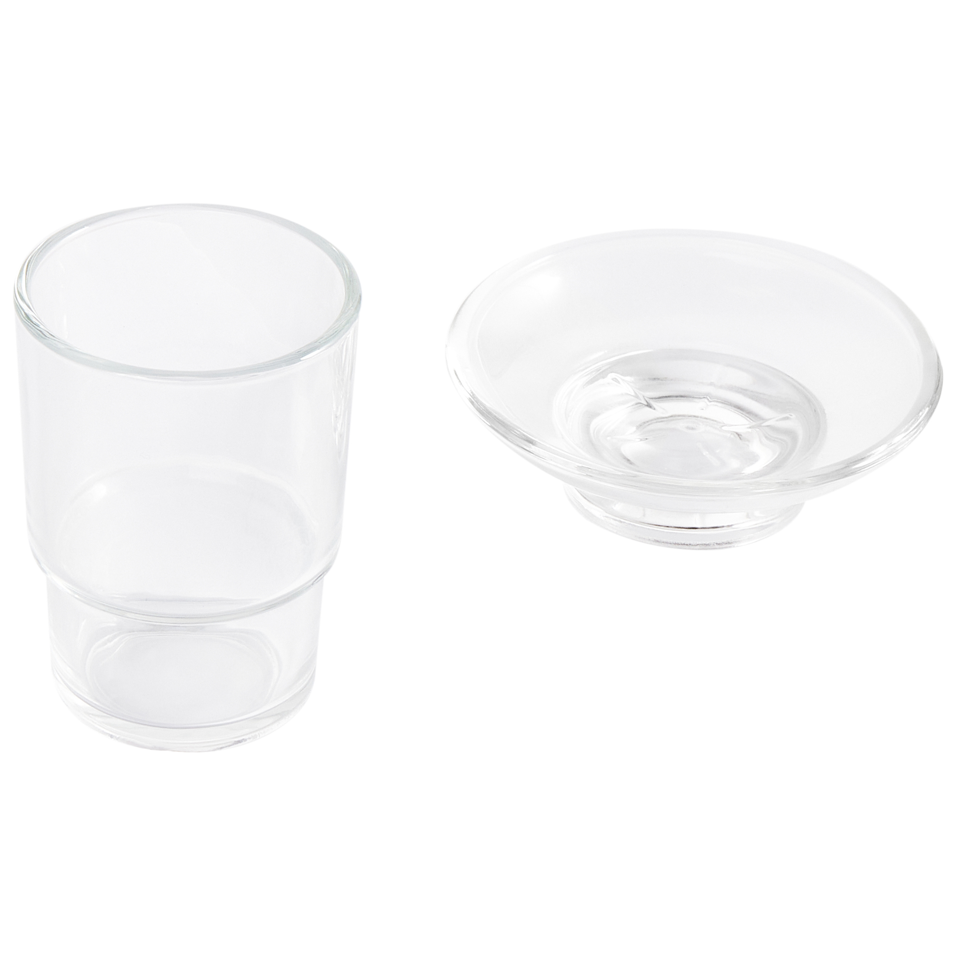 Set di 6 accessori per il bagno in alluminio argento con bicchiere e portasapone inclusi Accessori per il bagno in stile moderno