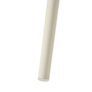 Set di 2 sedie da conferenza con rivestimento in bouclé bianco sporco e gambe in ferro, impilabili.