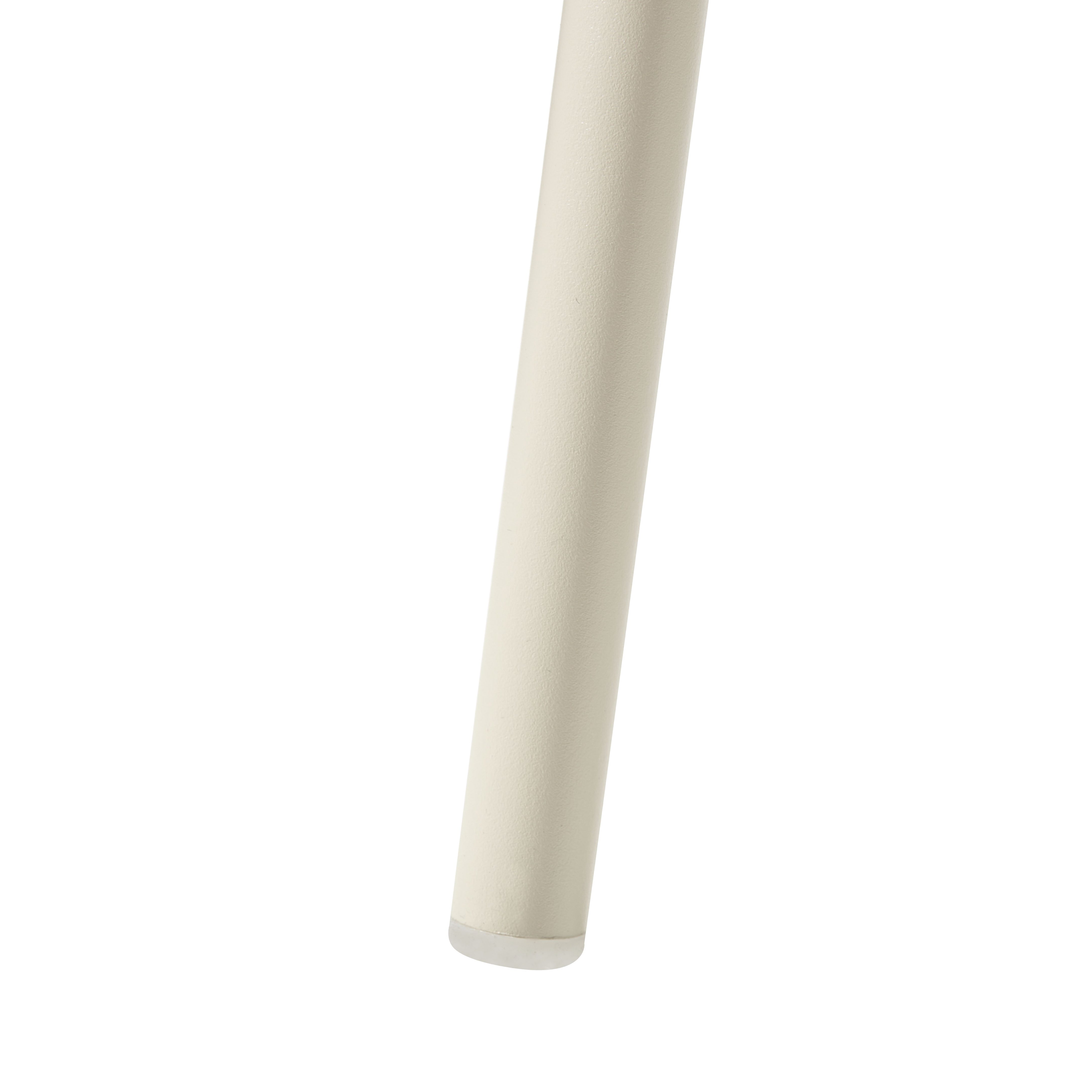 Set di 2 sedie da conferenza con rivestimento in bouclé bianco sporco e gambe in ferro, impilabili.