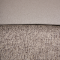 Set di 2 sedie da conferenza Seduta in poliestere tortora Schienale in plastica Gambe in ferro Arredo ufficio moderno