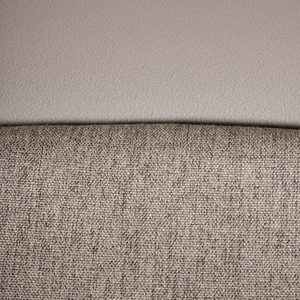 Set di 2 sedie da conferenza Seduta in poliestere tortora Schienale in plastica Gambe in ferro Arredo ufficio moderno