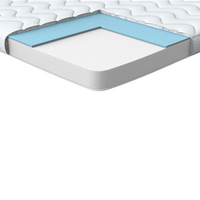 Coprimaterasso in schiuma bianca 160 x 200 cm comfort morbidezza