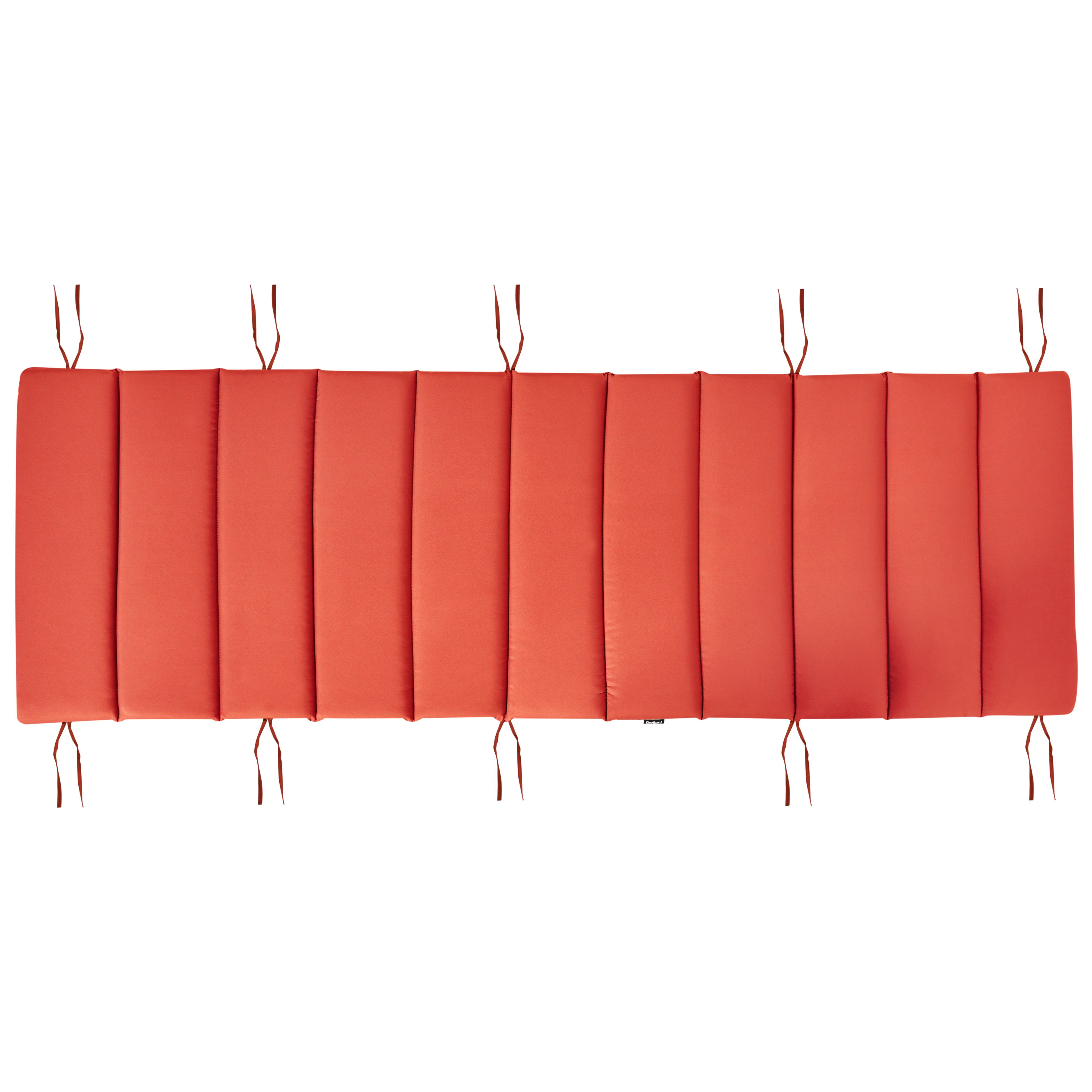 Lettino prendisole in legno di acacia Cuscino rosso a doghe Design a dondolo Forma curva