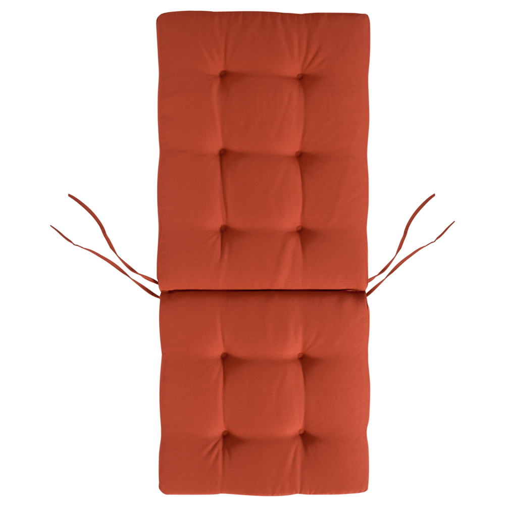 Set di 2 sedie da pranzo da giardino in legno con cuscini telaio in legno di acacia pieghevole design rustico rosso