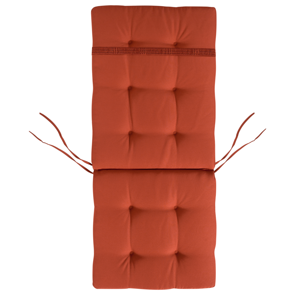 Set di 2 sedie da pranzo da giardino in legno con cuscini telaio in legno di acacia pieghevole design rustico rosso