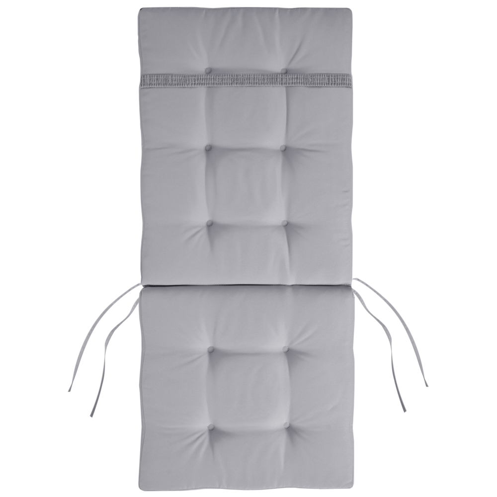 Set di 2 sedie da pranzo da giardino in legno con cuscini telaio in legno di acacia pieghevole design rustico grigio chiaro