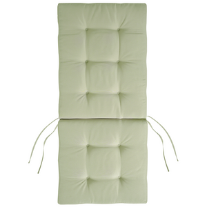 Set di 2 sedie da pranzo da giardino in legno con cuscini telaio in legno di acacia pieghevole design rustico verde chiaro