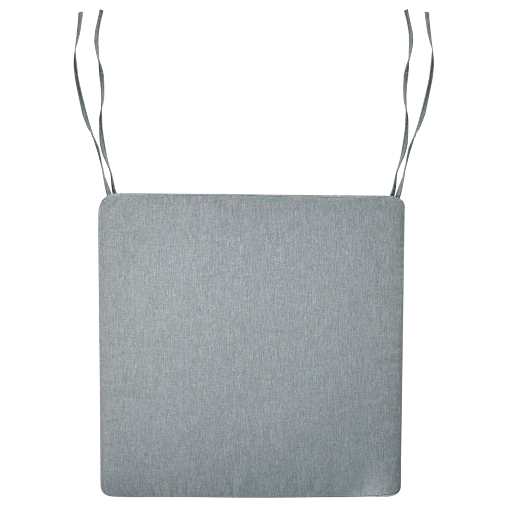 Set di 8 cuscini per sedie da giardino in tessuto poliestere resistente ai raggi UV grigio