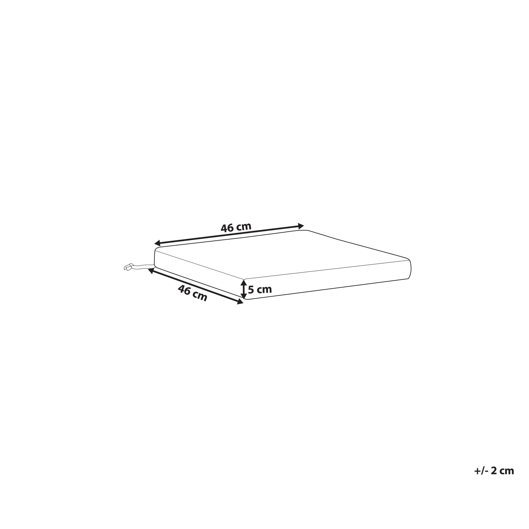 Cuscino per sedia da giardino in tessuto poliestere tortora resistente raggi raggi UV
