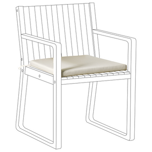 Cuscino per sedia da giardino in tessuto poliestere tortora resistente raggi raggi UV