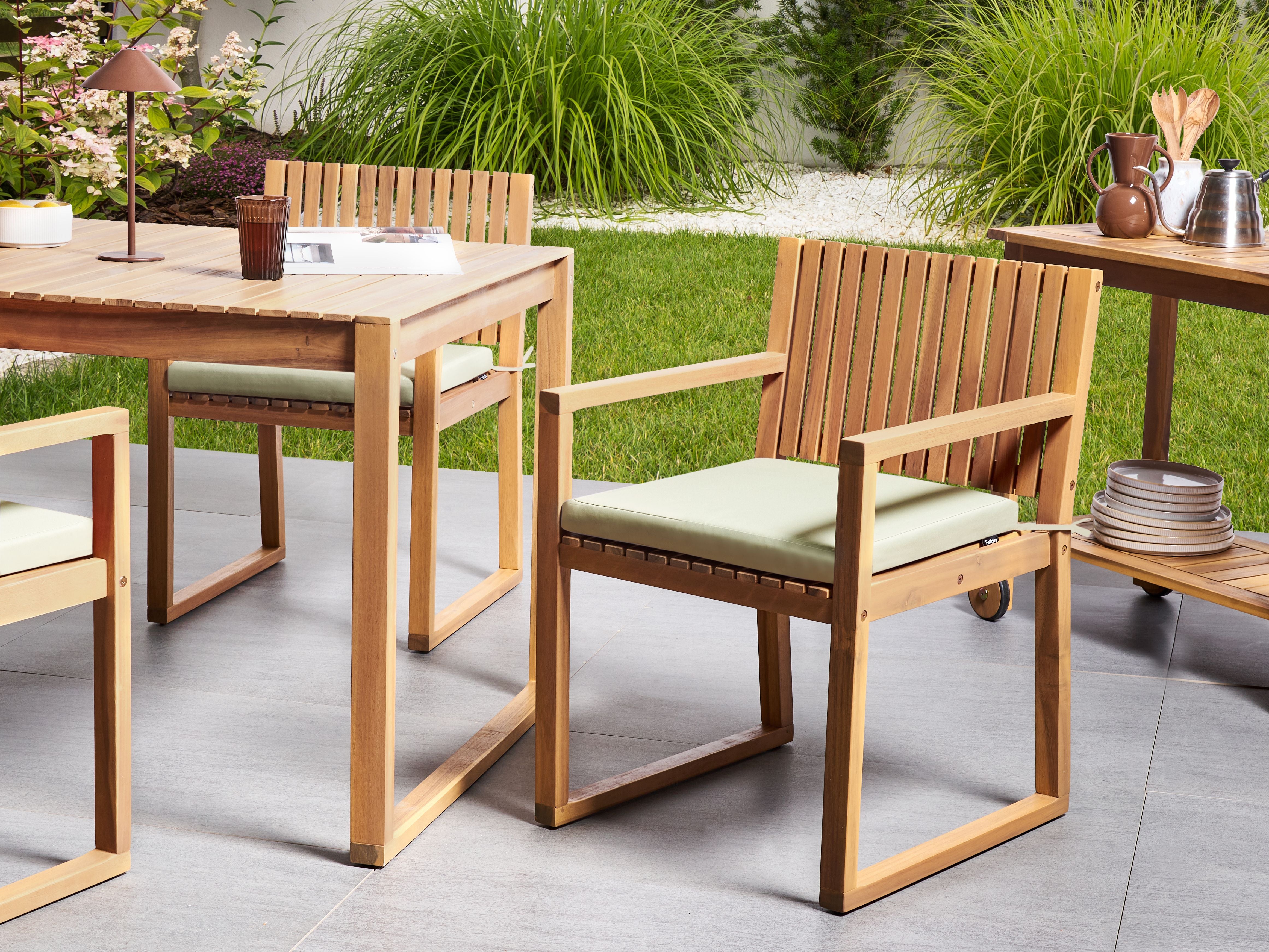 Cuscino per sedia da giardino in tessuto poliestere verde chiaro resistente raggi raggi UV