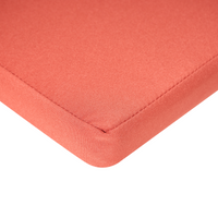 Set di 2 sedie da pranzo da giardino per esterni in legno d'acacia con cuscini rosso resistente agli agenti atmosferici dal design classico