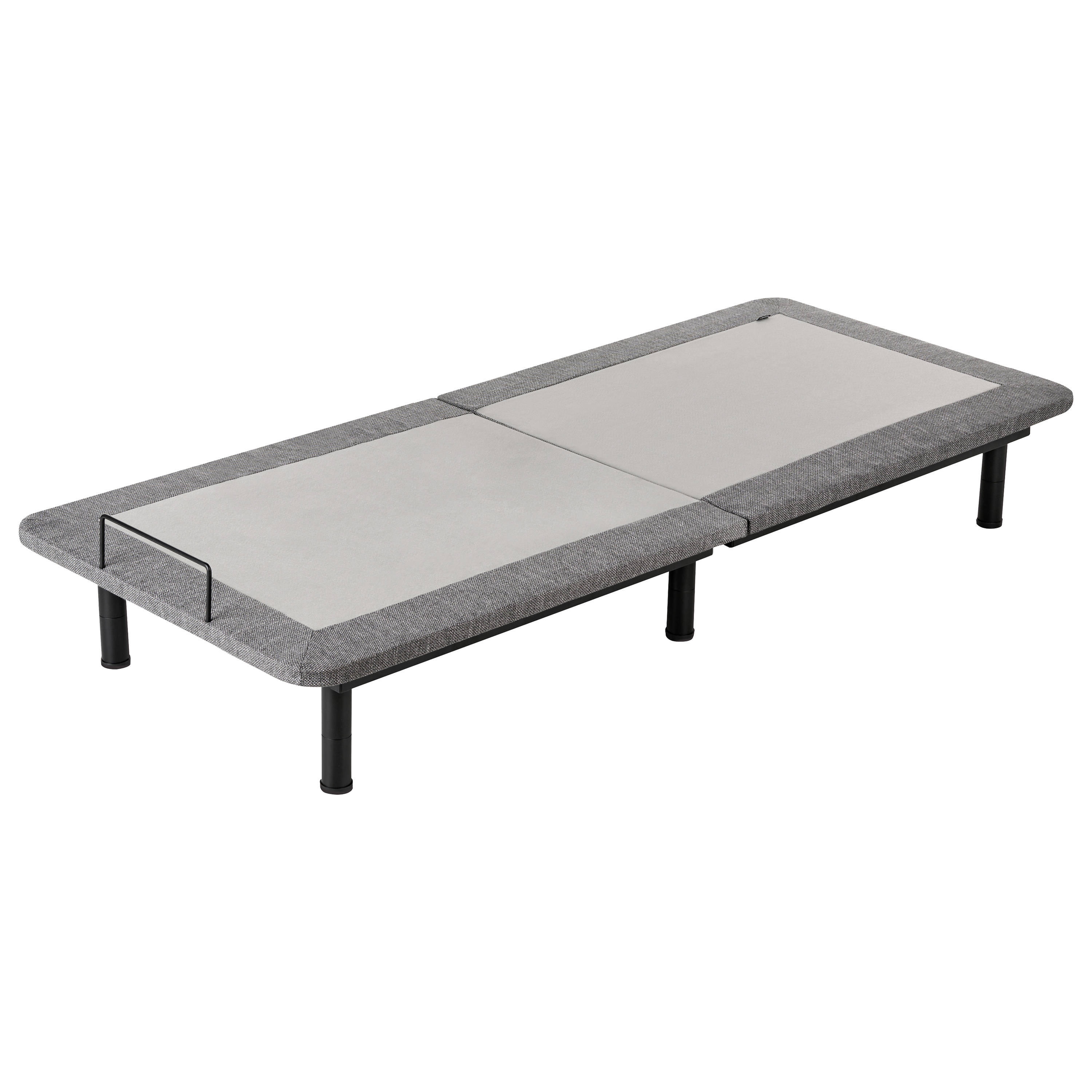 Base letto elettrica regolabile in poliestere grigio 80 x 200 cm con gambe in metallo