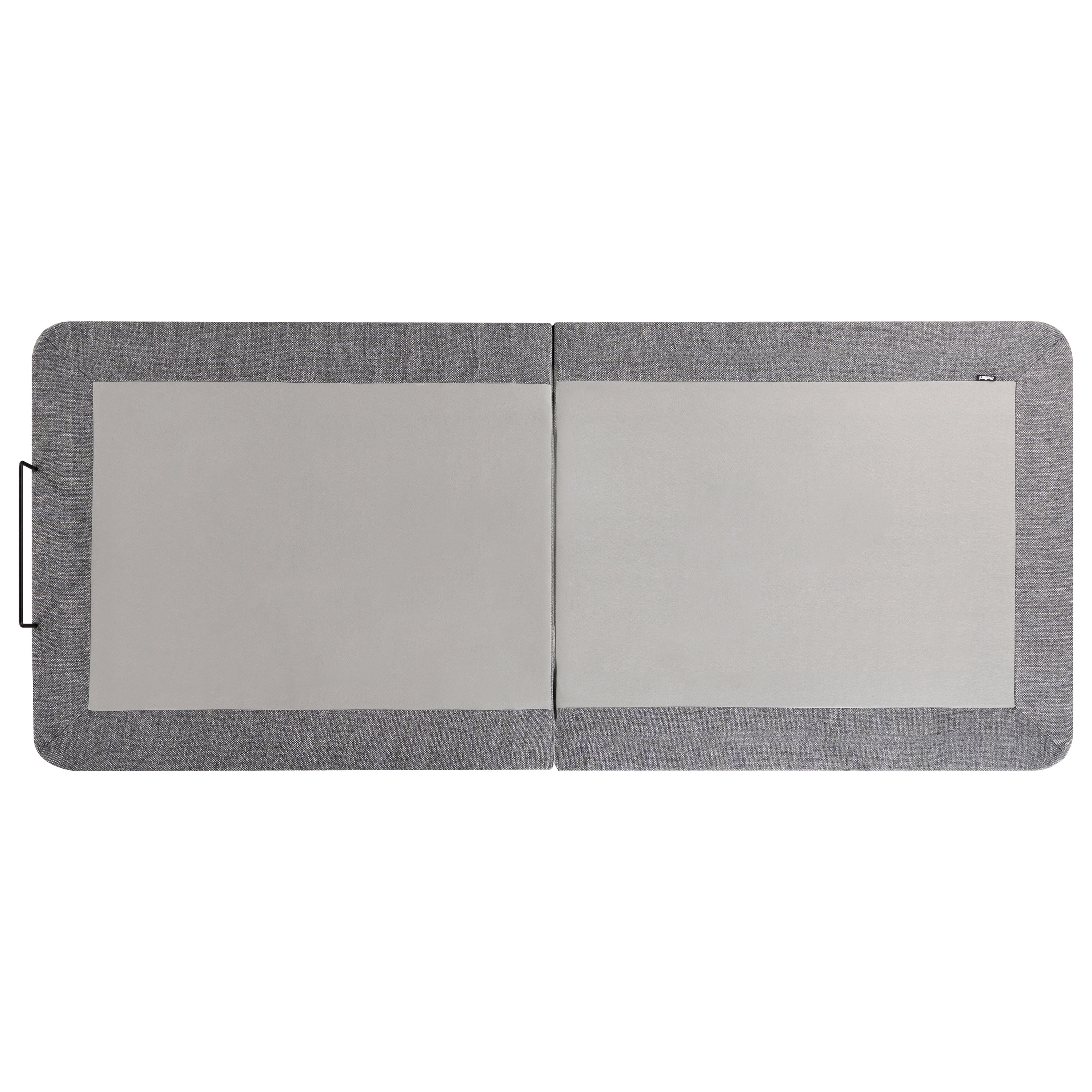 Base letto elettrica regolabile in poliestere grigio 80 x 200 cm con gambe in metallo