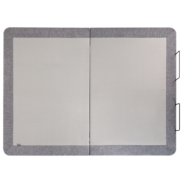 Base letto elettrica regolabile in poliestere grigio 140 x 200 cm con gambe in metallo