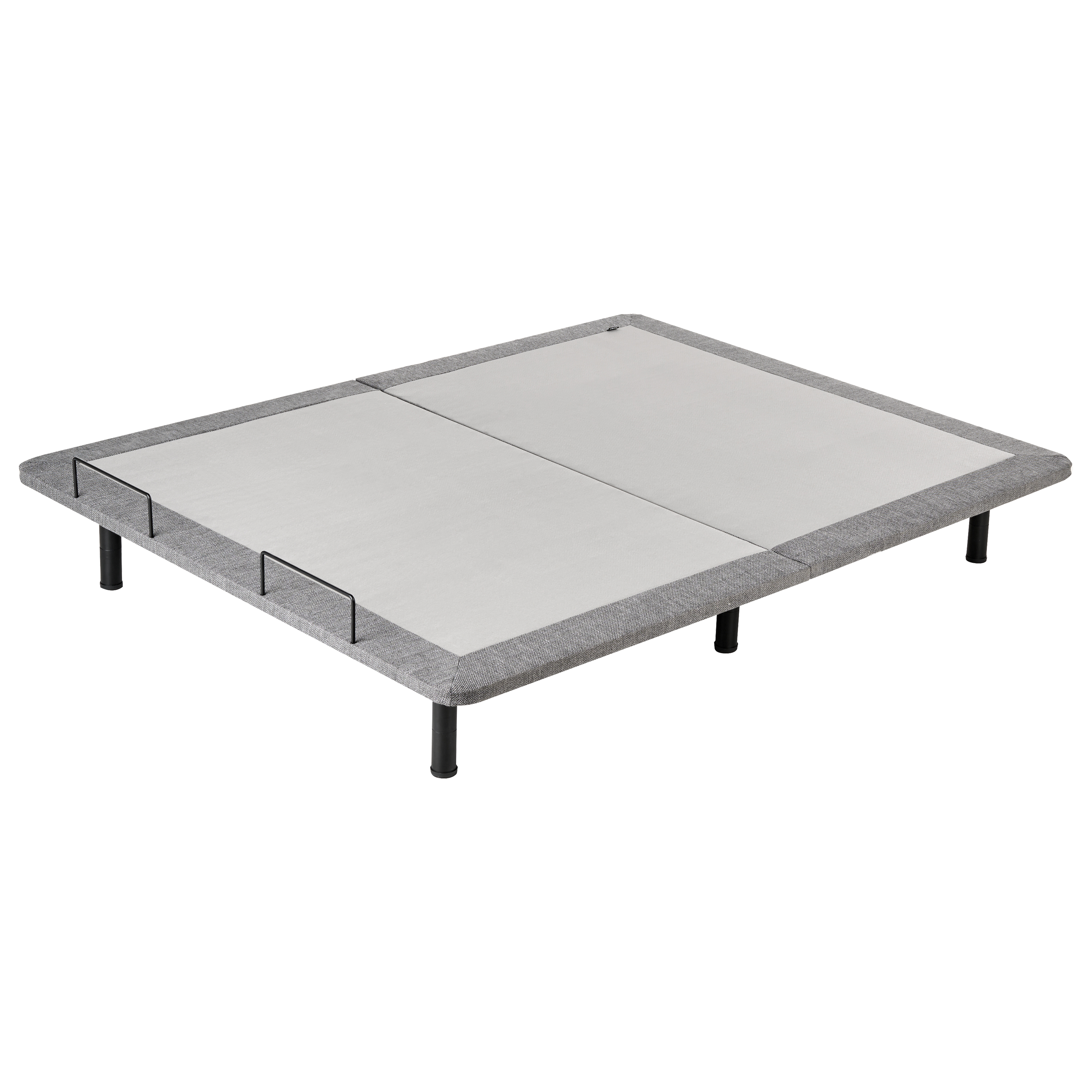 Base letto elettrica regolabile in poliestere grigio 160 x 200 cm con gambe in metallo