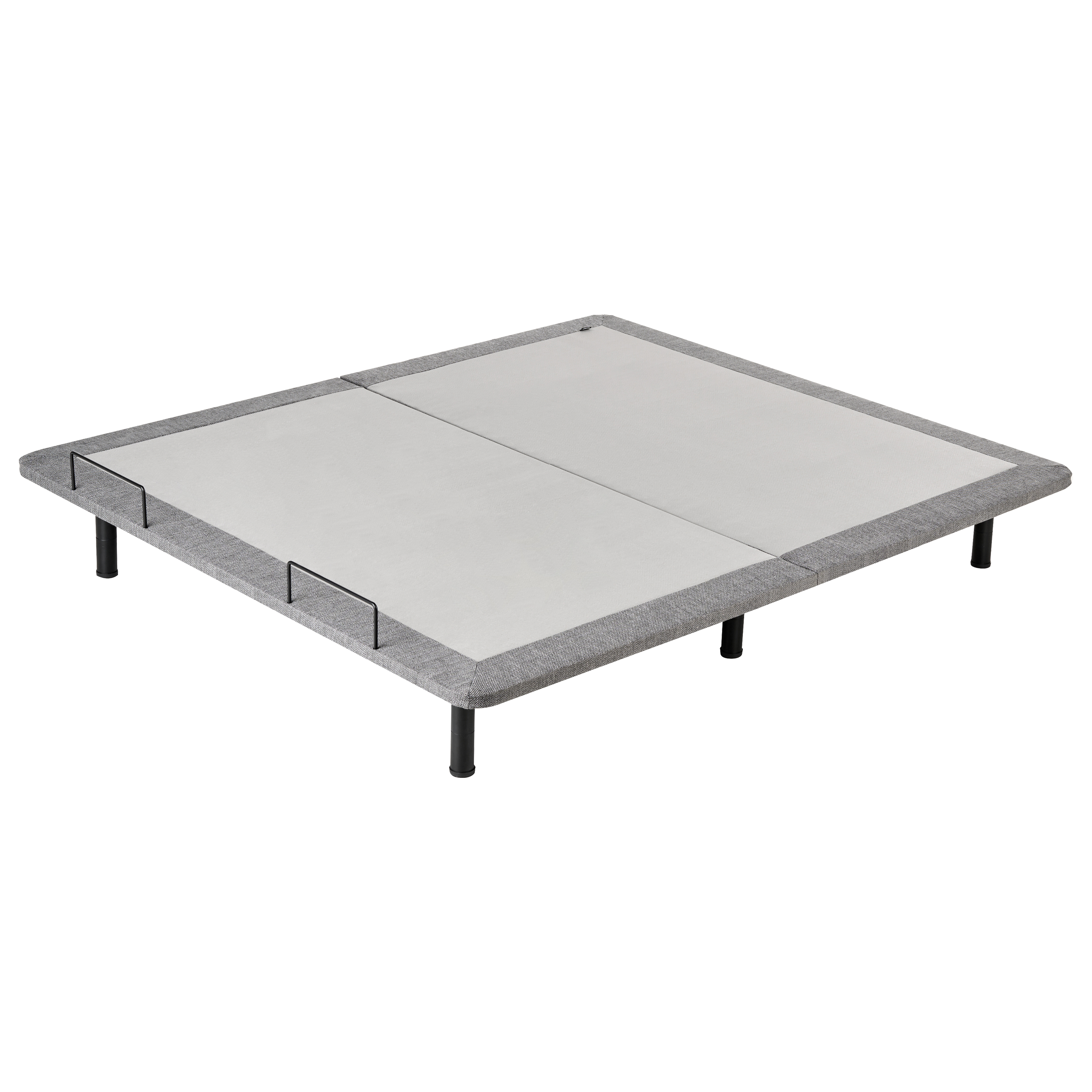Base letto elettrica regolabile in poliestere grigio 180 x 200 cm con gambe in metallo