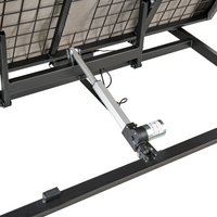 Base letto elettrica regolabile in poliestere grigio 180 x 200 cm con gambe in metallo