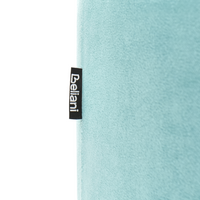 Pouf ottomana poggiapiedi rotondo in velluto di colore verde menta in stile Glam elegante