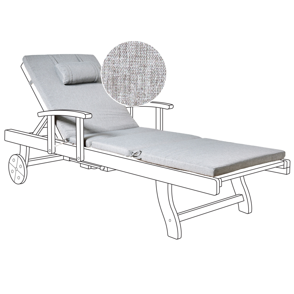 Cuscino Imbottito per Lettino Prendisole Tessuto grigio scuro per esterni dal design moderno