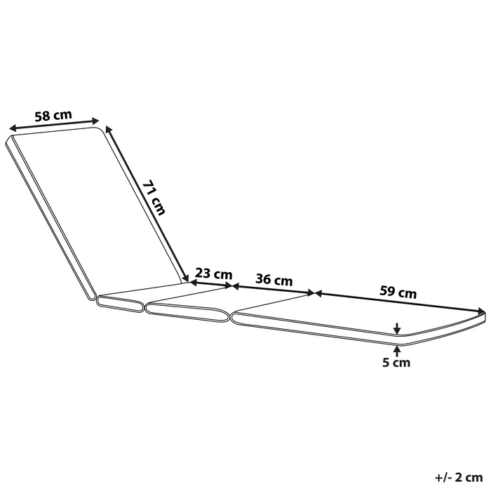 Cuscino Imbottito per Lettino Prendisole Tessuto verde per esterni dal design moderno