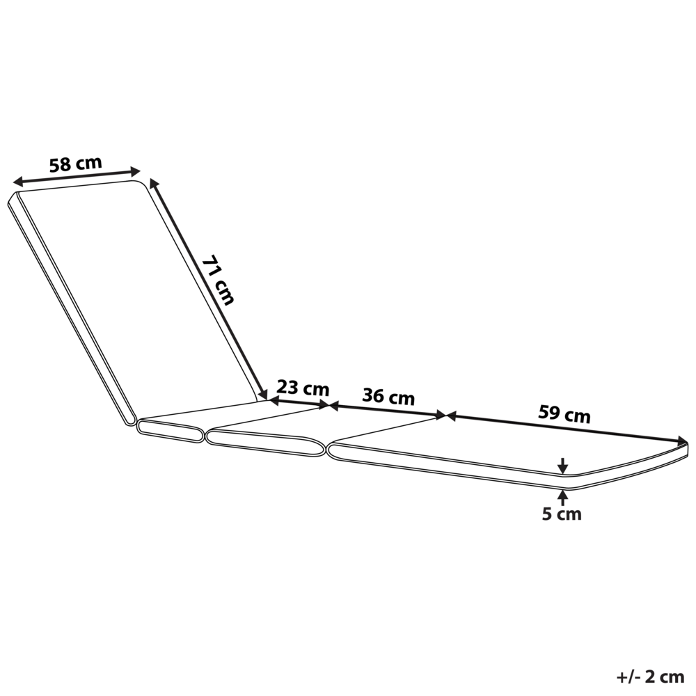 Cuscino Imbottito per Lettino Prendisole Tessuto rosso per esterni dal design moderno