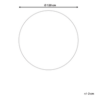 Tappeto rotondo per interni e per esterni con motivo geometrico ⌀ 120 cm Beige stile moderno balcone patio