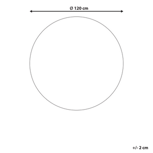 Tappeto rotondo per interni e per esterni con motivo geometrico ⌀ 120 cm Beige stile moderno balcone patio