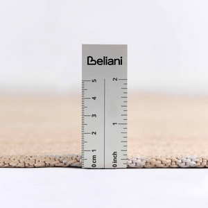 Tappeto rotondo per interni e per esterni con motivo geometrico  ⌀ 160 cm Beige stile moderno balcone patio