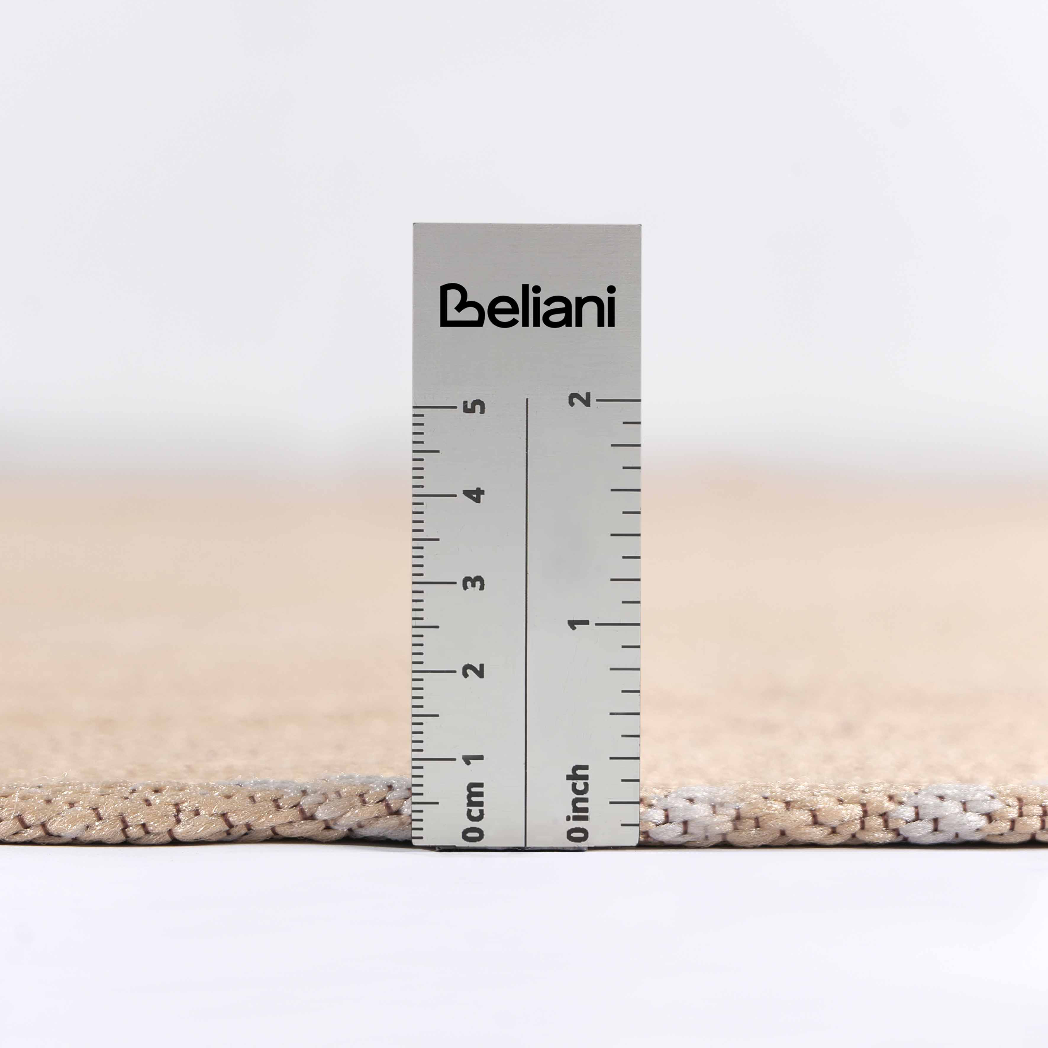 Tappeto rotondo per interni e per esterni con motivo geometrico  ⌀ 160 cm Beige stile moderno balcone patio