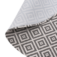 Tappeto rotondo per interni e per esterni con motivo geometrico ⌀ 160 cm Grigio stile moderno balcone patio