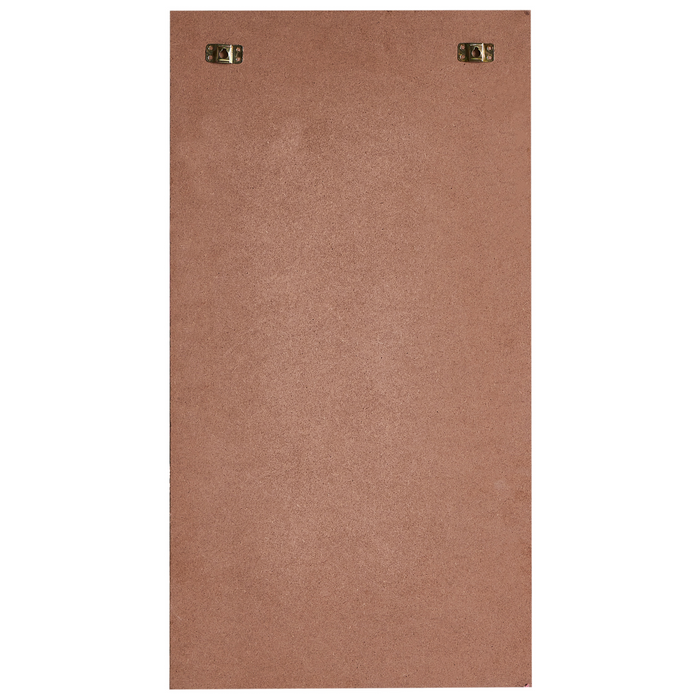Specchio da parete in cotone rosa 75 x 41 cm Forma rettangolare decorativa Decorazione astratta Accessori per la casa