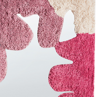 Specchio da parete in cotone rosa 75 x 41 cm Forma rettangolare decorativa Decorazione astratta Accessori per la casa