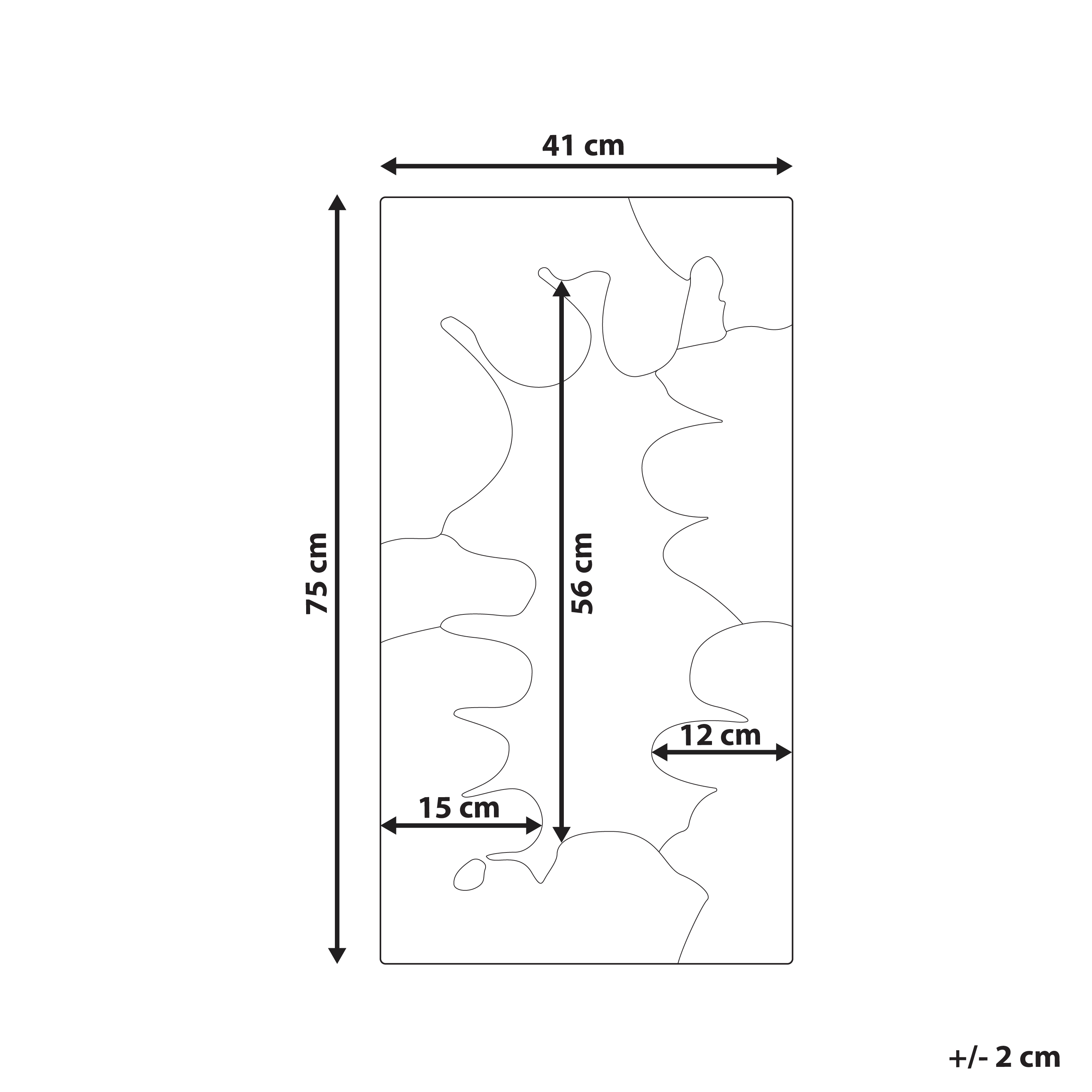 Specchio da parete in cotone rosa 75 x 41 cm Forma rettangolare decorativa Decorazione astratta Accessori per la casa