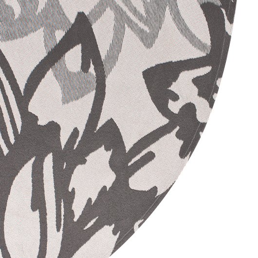 Tappeto rotondo moderno per interni e per esterni con motivo floreale 120 cm Grigio moderno balcone patio