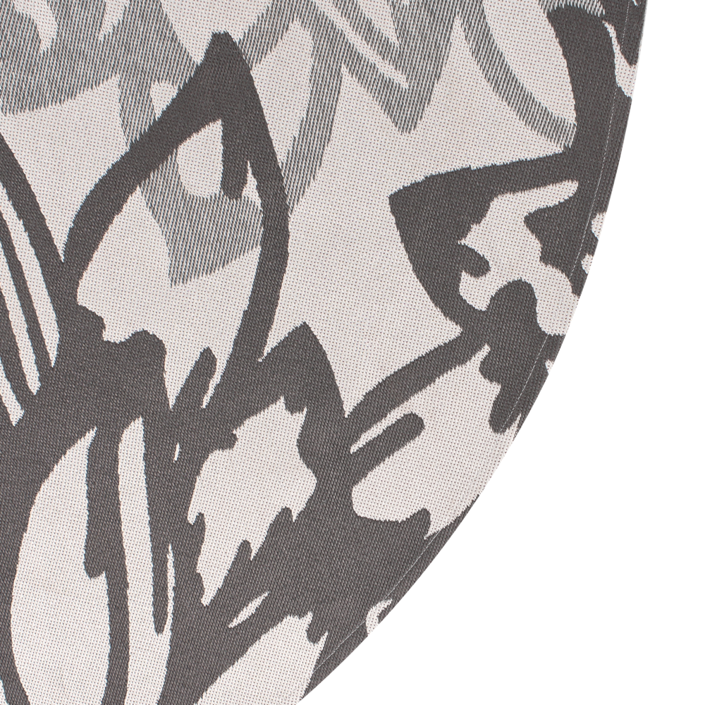 Tappeto rotondo moderno per interni e per esterni con motivo floreale 160 cm Grigio moderno balcone patio