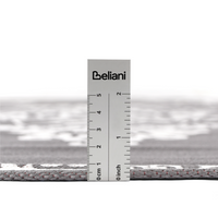 Tappeto rotondo moderno per interni e per esterni con motivo orientale 80 x 150 cm Grigio moderno balcone patio