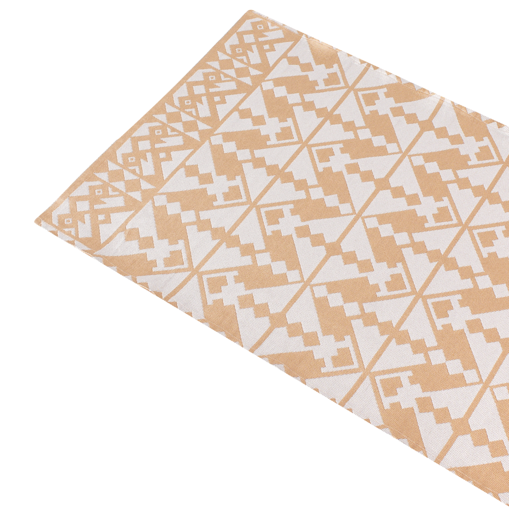 Tappeto per interni e per esterni con motivo geometrico 80 x 150 cm Beige moderno balcone patio