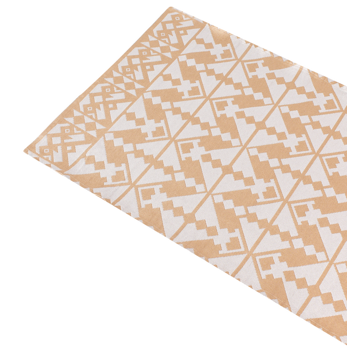 Tappeto per interni e per esterni con motivo geometrico 80 x 150 cm Beige moderno balcone patio