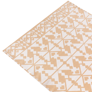 Tappeto rotondo moderno per interni ed esterni con motivo geometrico 160 x 230 cm Beige moderno balcone patio