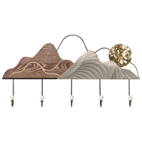 Appendiabiti a muro in ferro nero per giacche industriale moderno decorativo Accessori per corridoi