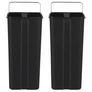 Cestino doppio con pedale e coperchio metallo Materiale sintetico Bianco Cucina moderna Riciclabile