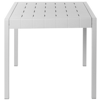 Tavolo da pranzo da giardino Telaio sintetico grigio 4 posti resistente alle intemperie Patio esterno