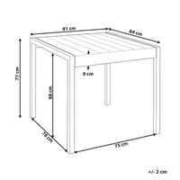 Tavolo da pranzo da giardino Telaio sintetico grigio 4 posti resistente alle intemperie Patio esterno