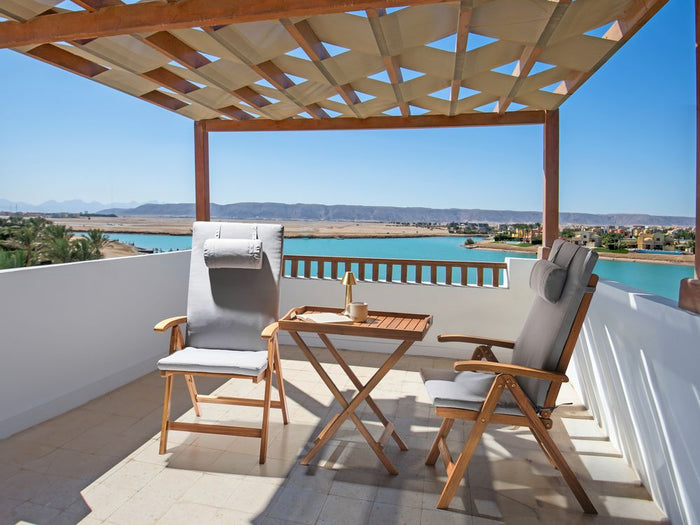 Set di 2 cuscini per sedie da giardino Cuscino per schienale in poliestere grigio chiaro Design moderno Cuscino per esterni